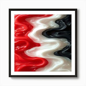 Red, White And Black Art Print