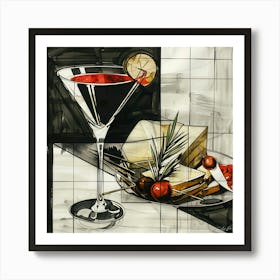 Cocktails Popular - Martini Vibrante Art Print