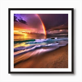 Rainbow Over The Ocean 6 Art Print