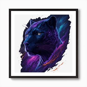 Black Panther Space Fantasy Art Print