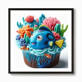 Finding Nemo Cupcake Art Print