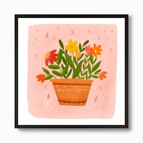 Potted Flowers Art Print