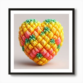 Pineapple Heart Art Print