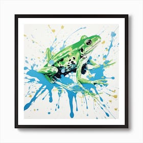 Green Frog Art Print