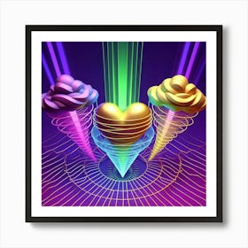 Rainbow Heart Art Print