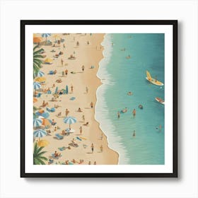 Day At The Beach 11 Art Print