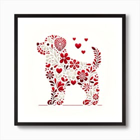 Valentine'S Day Dog Art Print