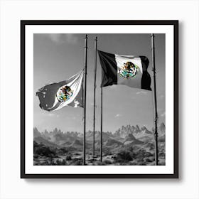 Mexican Flags 4 Poster