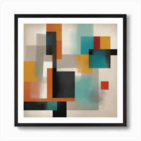 Abstract Squares paintings art print Art Print