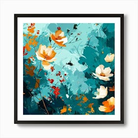 Flowers In The Garden 5 Art Print