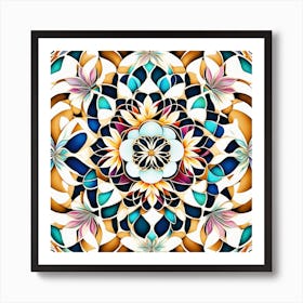 Abstract Floral Pattern 2 Art Print