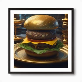 Golden Burger Art Print