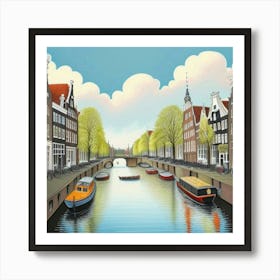 Amsterdam Canal Art Print