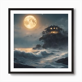 House On The Beach Art Print