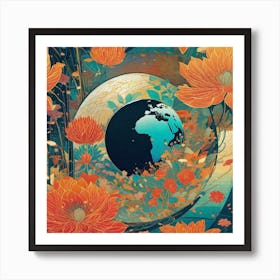 Earth And Flowers Art Print