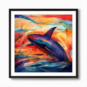 Dolphin In The Ocean 1 Art Print