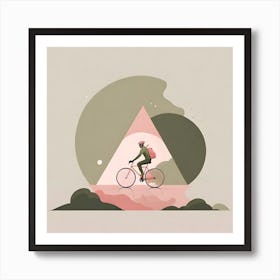 Man On A Bike Art Print