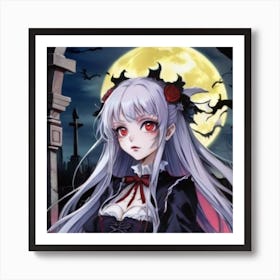 Vampire Girl Art Print