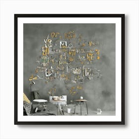 Alphabet Wall Art Art Print