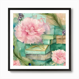 Shabby Chic Dreamy Mist Pastel Junk Journals Clipa (4) Art Print