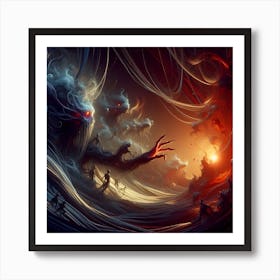 Demons In The Ocean Art Print