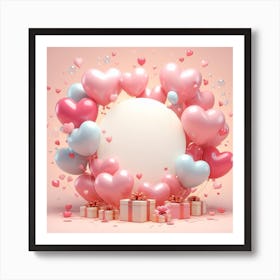 Heart Love Balloons 2 Art Print