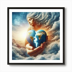 Earth In The Hands Of A Woman 1 Art Print