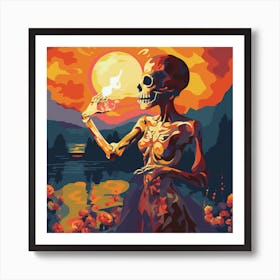 Skeleton Painting Art Print