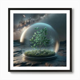 Tree In A Glass Dome Art Print