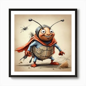 Super Hero Turtle Art Print