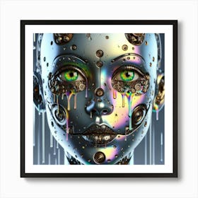 Robot Face Art Print