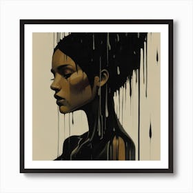 Dripping Woman 1 Art Print