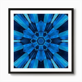 Blue Fractal 2 Art Print