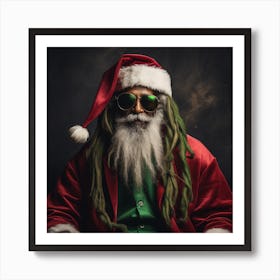 Rasta Santa Claus 1 Art Print