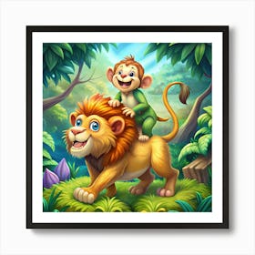 Lion And Lioness Art Print