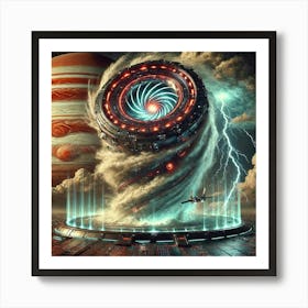 A Sci Fi Depiction Of The Hurricane Engine Art Print