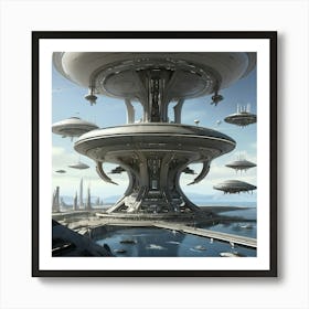 Futuristic City 1 Art Print