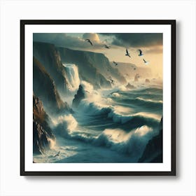 Seascape Stock Videos & Royalty-Free Footage 1 Art Print