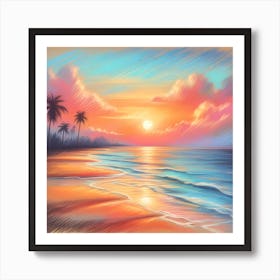 Sunset Painting 1 Art Print