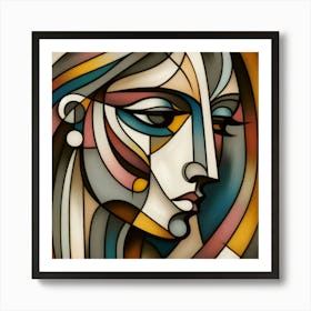 Abstract Woman'S Face Art Print