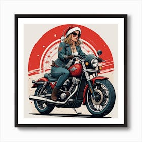 Harley-Davidson Girl Art Print