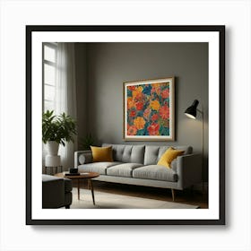 Abstract Florals Art Print