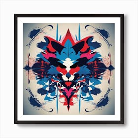 Abstract Fox Art Print