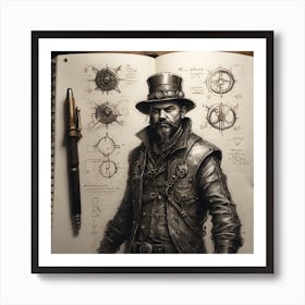 Steampunk Man Art Print
