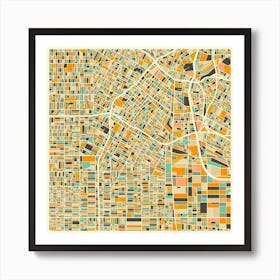 Los Angeles Map Art Print