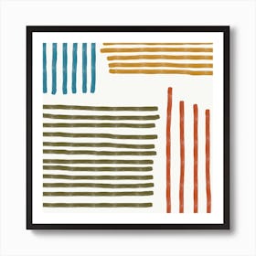 Abstract Stripes Art Print