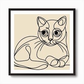 Cat Picasso style 2 Art Print