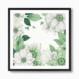 Floral Frame Art Print