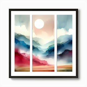 Mountains In The Sky Art Print