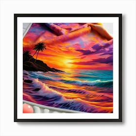 Towel design Sunset bliss Art Print